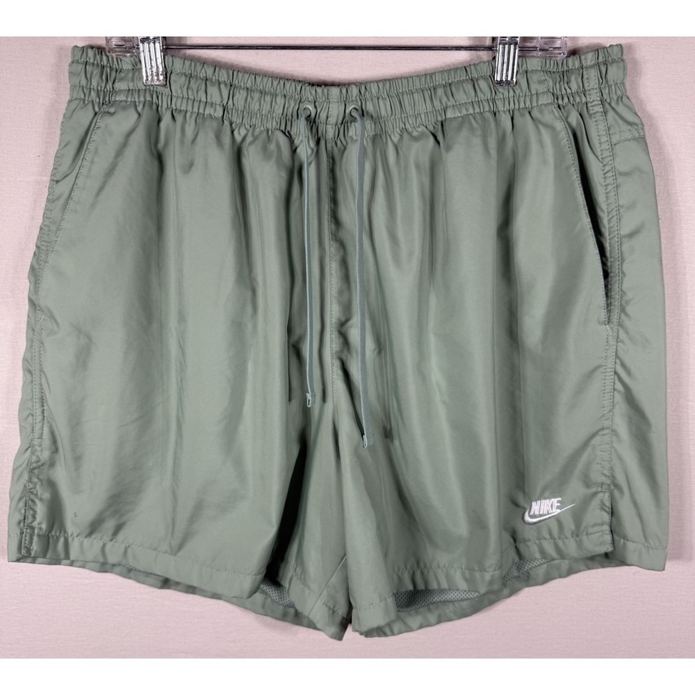 Nike Shorts Men's XXL Mineral Green Woven Flow Mesh Lined Drawstring Athletic